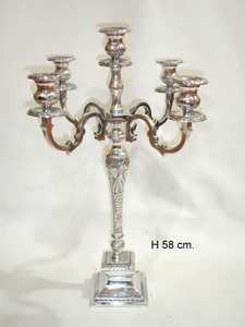 Candelabros de mesa de bodas Vantage niquelado de latón moderno de lujo, candelabros de lujo reales para decoración de deshierbe - Product Image 2