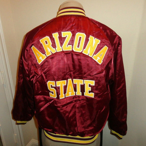 Chaqueta del equipo universitario de satén totalmente personalizada de Diseño Popular - Product Image 2