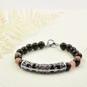 Pulsera de cuentas de corazón de aniversario de moda para mujer - Product Image 2