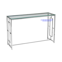 Table console demi-lune moderne en métal pour hôtel, villa, entrée, salon – Meuble extensible de haute qualité, taille personnalisable pour la maison