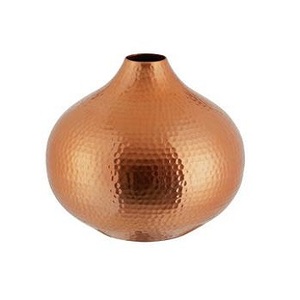 Venta al por mayor de material pesado de aluminio Chapado en cobre florero de metal al aire libre florero decorativo para el hogar a granel cantidad económica - Product Image 1