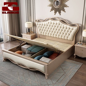 Juego de muebles de dormitorio personalizado, <span class=keywords><strong>cama</strong></span> doble de almacenamiento, color champán dorado, <span class=keywords><strong>Continental</strong></span> - Product Image 6