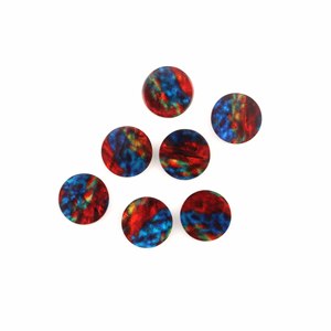 12mm moneda Lisa alto pulido rojo ammolita hidro cuarzo calibrado piedras preciosas sueltas para mayoristas de joyería - Product Image 1