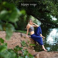 Celana Panjang Wanita Ukuran Besar Pinggang Tinggi Bahan Katun Model Lurus untuk Yoga, Menari, dan Senam dengan Ikat Pinggang Elastis dan Motif Tie Dye
