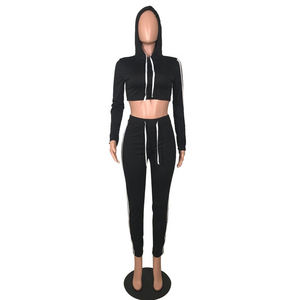 Sudadera corta con capucha para mujer, con Panel, ropa para el invierno, de Color contrastante, nueva moda - Product Image 5