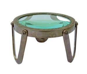 Loupe Antique en laiton Antique, carte décor nautique, loupe Antique tenue à la main, article cadeau - Product Image 1