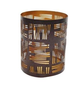 Porte-bougie rond design, de la plus haute qualité, en métal noir, pour la décoration de mariage et de fête - Product Image 5