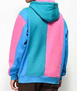 Pull à capuche deux tons de couleur unie pour femmes, 100% coton épais, sweat à capuche à manches longues, coupe ajustée - Product Image 5