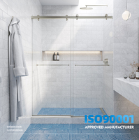 Porte de douche en verre trempé sans cadre Seawin, style attrayant
