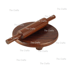 Rodillo de utensilios de cocina de forma redonda de Chakla Belan de madera de Calidad exclusiva y tabla de enrollar a precios aceptables - Product Image 4