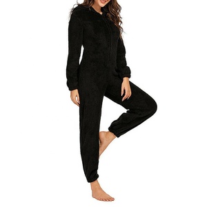 Pijama Enterizo con Capucha de Felpa Suave y Cálida para Mujer 2026, Diseño Personalizado, Transpirable, de Algodón y Forro Polar, para Estar en Casa - Product Image 5