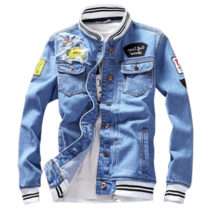 Hot Sale Slim Fit Custom <b>Denim</b> <b>Jacket</b> OEM Supply - Product Image 1