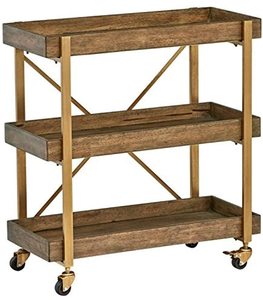 Modern Metal Wood Accent <b>Bar</b> <b>Table</b> Sustainable Contemporary Furniture in Farmhouse Style for Home <b>Kitchen</b> Hotel Hall - Product Image 1