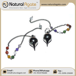 ลูกตุ้มลูกบอลทองแดงสีดำพร้อมห่วงโซ่จักระ - Product Image 6