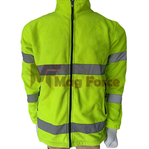Chaqueta DE SEGURIDAD reflectante con cremallera completa para hombre, forro polar de alta visibilidad y color personalizado - Product Image 1