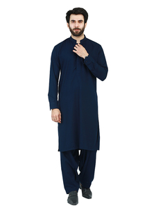Nouvelle collection de Kurta Shalwar pour hommes, style pakistanais, fantaisie, uni, simple, vierge, Salwar Kameez en viscose et soie, longueur genou - Product Image 2