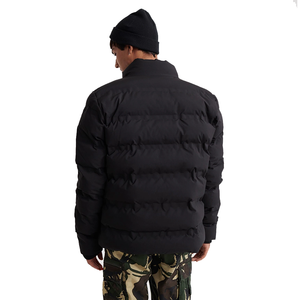 Custom <b>Men's</b> Waterproof Woolen Puffer <b>Jacket</b> <b>Smart</b> <b>Casual</b> Winter Wear with Zipper Closure Stand Collar OEM Service Available - Product Image 3