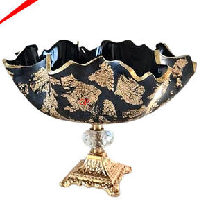 2025 bol décoratif en marbre au design unique avec un beau bol de service rond doré pour la maison - Product Image 4