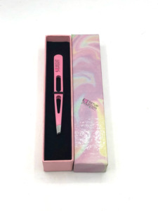 แหนบต่อคิ้วเคลือบด้วยผงสีชมพูอุปกรณ์เสริมความงามทำจากสเตนเลสสตีลพร้อมโลโก้ของคุณเองดีไซน์ใหม่ - Product Image 5