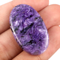 Vente en gros de cabochons en charoïte violette naturelle Anamemporium, 2g-20g, formes variées, polis pour la fabrication de bijoux