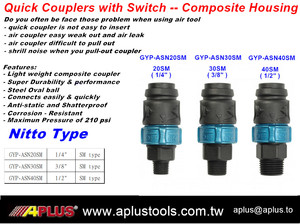 GYP-ASN40SM ONE TOUCH interrupteur à coupleur rapide matériau de sécurité mâle plastique PA66 Surface lisse certifié ISO9001 1/2 "filetage mâle - Product Image 4