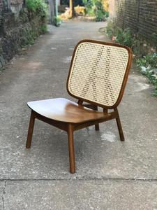 High Quality European Style Dining Chair Designer Chair Wholesale Solid Wood Frame Rattan Back Chair - Product Image 4