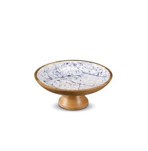 Bol en bois imprimé de ferme naturelle, décoratif sculpté à la main, bol de service en bois Antique pour la pâte à bas prix - Product Image 2