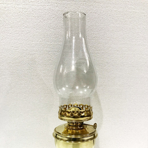 หกเหลี่ยมทองเหลืองลวดลายแก้วยืนโคมไฟกลีบ - Product Image 1