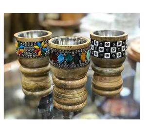 Brûleur d'encens personnalisable en bois MDF, résine et laiton incrusté, cadeau religieux pour le Ramadan et l'Aïd, fabricant indien - Product Image 6