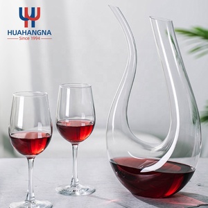 Bán Buôn 1400Ml 47Oz Pha Lê Thủy Tinh Rượu Vang Đỏ <span class=keywords><strong>Decanter</strong></span> Độc Đáo Eco Nghiêng Đầu Tay Thổi U Hình Dạng Rượu Vang Carafe <span class=keywords><strong>Decanter</strong></span> - Product Image 2