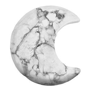 Haute qualité sculpté à la main cristal naturel blanc Howlite lune forme sculpture pour la décoration de la maison - Product Image 3