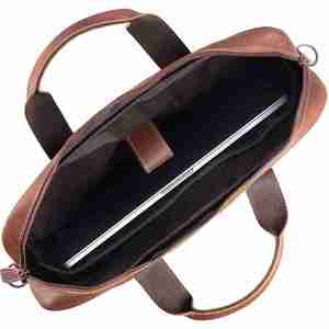 Maletín de oficina para ordenador portátil de negocios de cuero genuino, bolso de hombro, Color personalizable, modelo de tamaño, estándar internacional de 2017 - Product Image 3