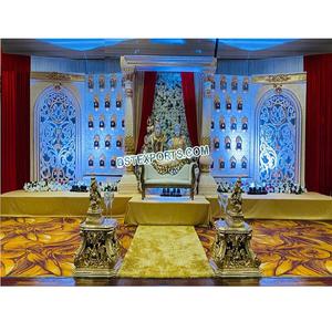 Cérémonie traditionnelle indienne Scène de mariage hindou Lord Shiv Parvati Scène pour les mariages indiens Grand lieu de mariage Fiber Stage USA - Product Image 1