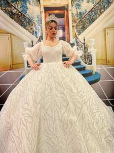 Turkish Woman Wedding Dress Bridal Gown Elegant <b>Long</b> Party Dress Evening Dress Chiffon Tulle Satin Luxury High Quality - Product Image 2