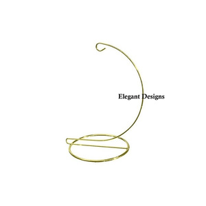 Support à bijoux en métal à trois niveaux enduit de poudre d'or support de fantaisie fait à la main support à bijoux en fer de luxe de concepteur unique fait à la main - Product Image 6