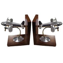 Desk Organizer Bookends Nautical Office and <b>Shelve</b> Decorative Bookends Wooden and <b>Metal</b> Bookends Customized gifts - Product Image 4