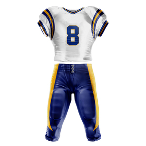 Ensemble d'uniformes de football américain pour hommes, personnalisés, sublimés, respirants, antibactériens, en sergé, sans manches, grandes tailles, style - Product Image 2