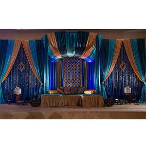 ม่านฉากหลังสำหรับเวที,ม่านสำหรับงานแต่งงานสไตล์ปัญจาบ Mehndi ฉากหลังแบบปักสวยงามฉากหลังปาร์ตี้เฮนา - Product Image 1