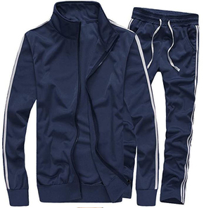 ชุดวอร์มแทรคสูทผู้ชายไซส์ใหญ่ ปี 2021 โลโก้สั่งทำ ผ้าโพลีเอสเตอร์ 100% ชุดออกกำลังกายฤดูหนาวสำหรับผู้หญิงและผู้ชาย - Product Image 4