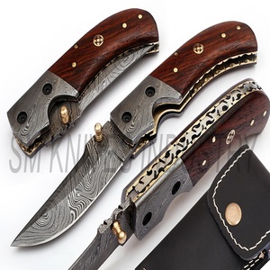 มีดดามัสกัสสวยงามทำด้วยมือเองสวยงามซับล็อคกระเป๋า/มีดพับ (Smk1273) - Product Image 2