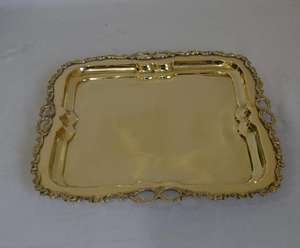 Bandeja Rectangular de Latón de Diseño, Borde Repujado, Pulido Espejo Clásico, Aspecto Elegante, Bandeja para Servir, Nuevo Estilo Elegante, Bandeja para Servir de Primera Calidad - Product Image 6