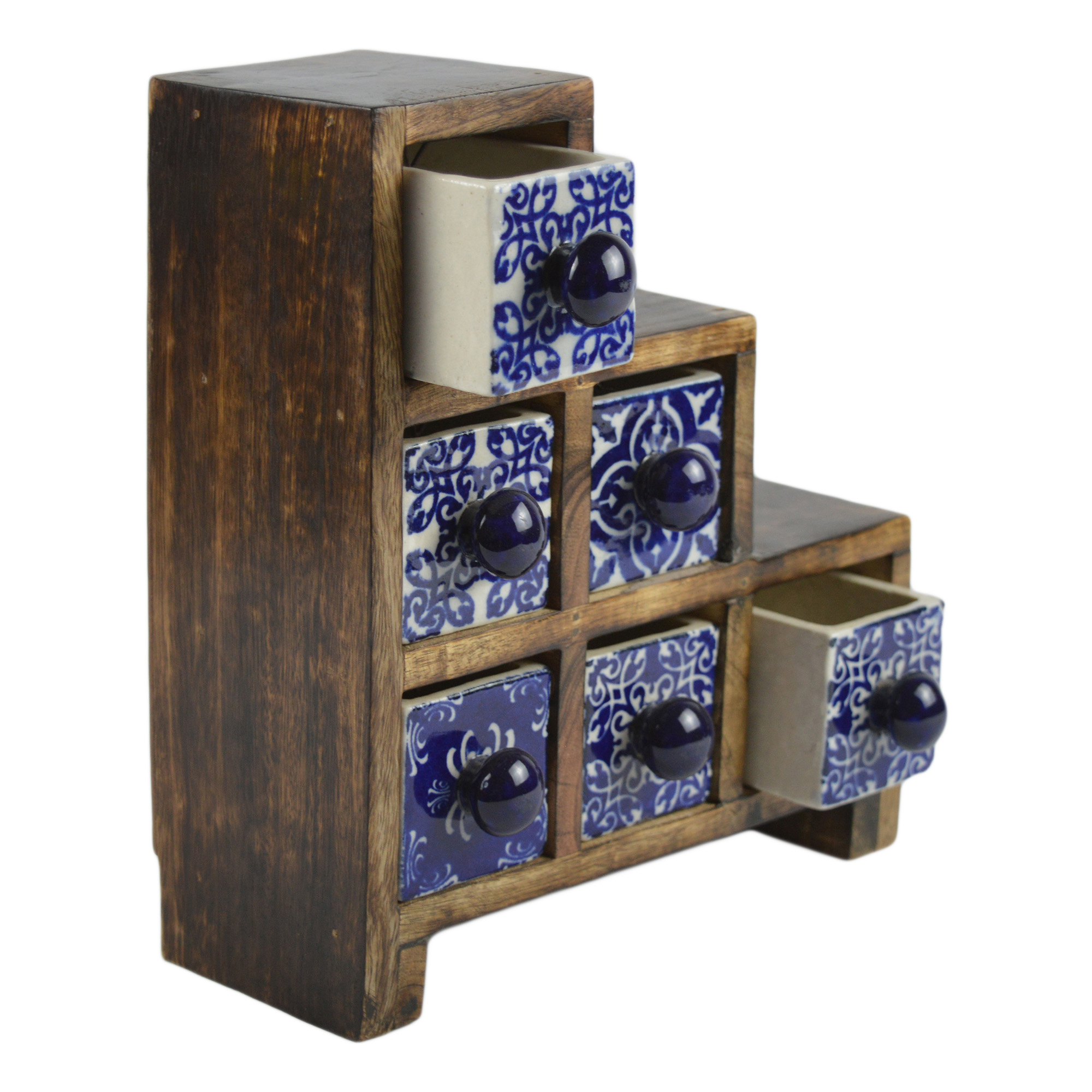 Деревянные комоды с шестью ящиками, керамический полностью цветной дизайн