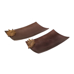 Bandejas para pestañas Bandejas para servir Bandejas de metal de madera de aluminio de alta calidad modernas Plato único Tipo de plato para el hogar Oficina Restaurante - Product Image 3