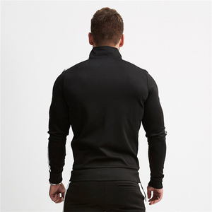 Zipper Polyester Sports Tracksuits for Man Fashion Wholesale OEM ODM Simple Style Outfits Custom Branded Stuff Winter Style 2025 - Product Image 5