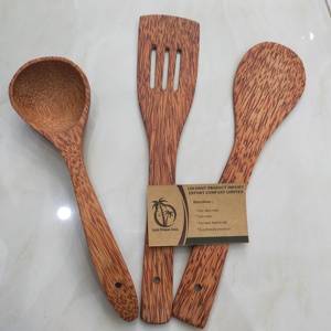 ขายส่งธรรมชาติมะพร้าวไม้เครื่องครัว/เวียดนามมะพร้าวหัตถกรรมชุดช้อนส้อม/ราคาถูกราคามะพร้าวช้อน/มีด/ส้อม - Product Image 6