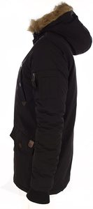 Veste parka lourde d'hiver à capuche imperméable bordée de fourrure pour hommes de grande taille vêtements d'extérieur formels classiques - Product Image 5