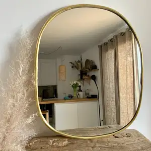 Mirror Gold Brass Round Mirror JANE