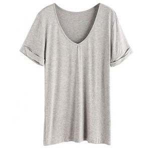 New arrival <b>top</b> quality women's blank cotton Summer Short Sleeve Loose Casual T-Shirt - Product Image 1