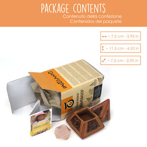 PALOSANTO Terracotta <b>Incense</b> Burner - Pyramid - Suitable for Cones, Chips, Powder and Resins - Handmade in Ecuador - Product Image 2