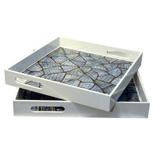 Plateau de service en bois, mère en mosaïque de perles, bon marché, vente en gros - Product Image 2